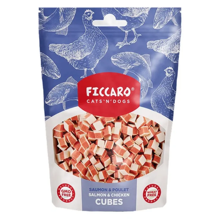 Ficcaro Salmon & Chicken Cubes | 100g