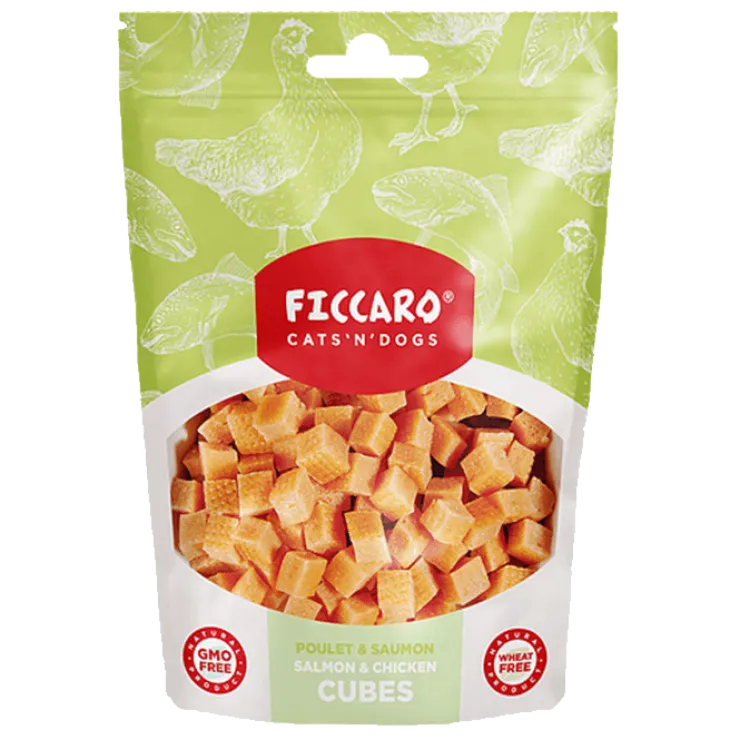 Ficcaro Salmon & Chicken Cubes | 100g