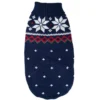 Marineblå vintersweater med snefnug