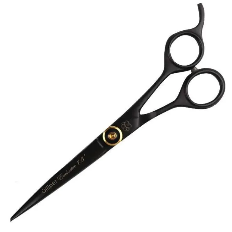 Ollipet Exclusive Black/Gold groomingsaks | 7,5"