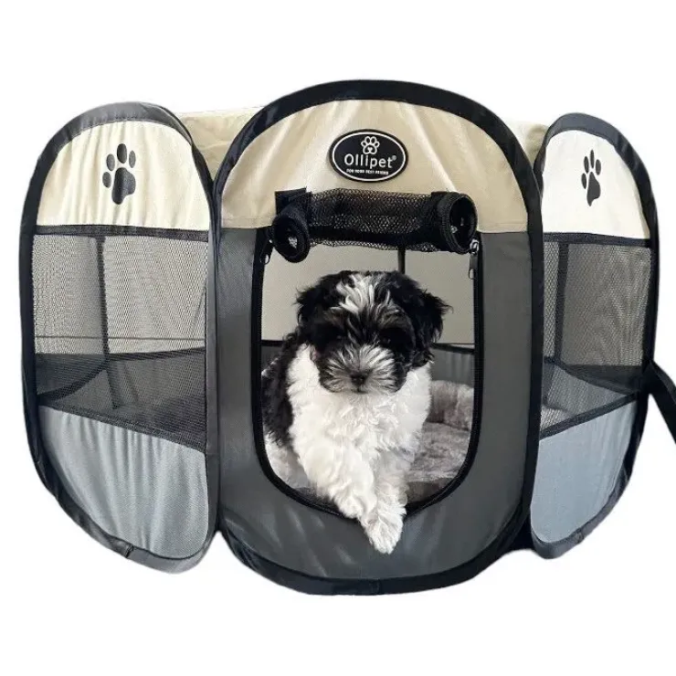 Pakketilbud | Ollipet Hvalpekravlegård m. madras, Ø 73 cm - H. 43 cm